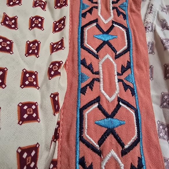 Toxik3 Boho Mixed Print Butterfly Kimono Cardigan Size M Wide Sleeves - Picture 5 of 11